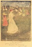 Maurice Prendergast The Breezy Common oil painting on canvas